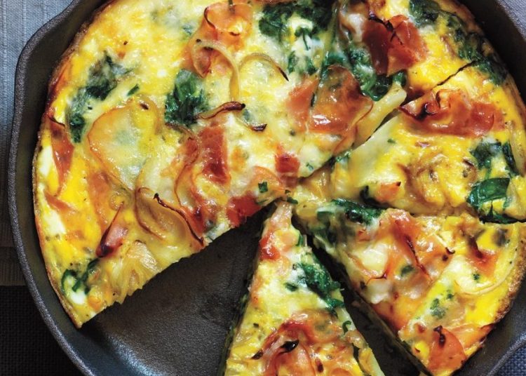 Φριτάτα με φέτα και σπανάκι