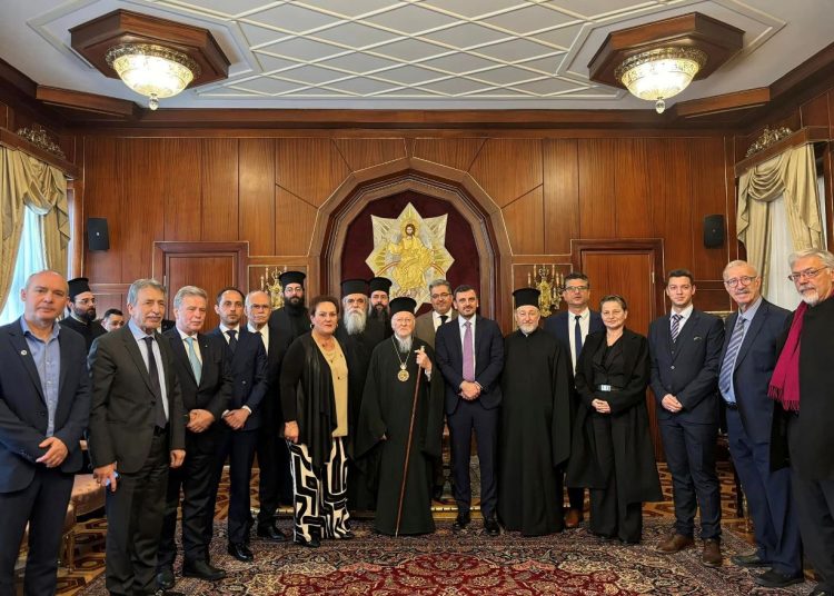 Στον Οικουμενικό Πατριάρχη o Υφυπουργός Προστασίας του Πολίτη και αντιπροσωπεία Δημάρχων της Ηλείας