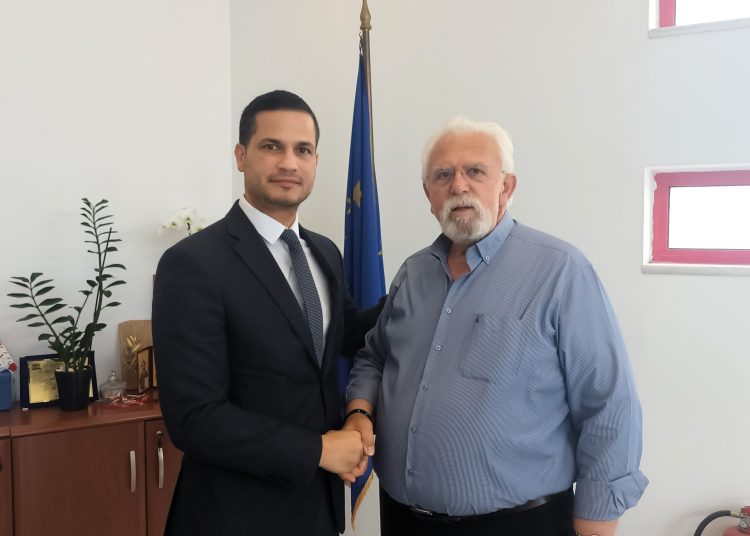 Τον Δήμαρχο Ήλιδας επισκέφθηκε ο υποψήφιος Ευρωβουλευτής ΝΔ Σ. Καρανικόλας