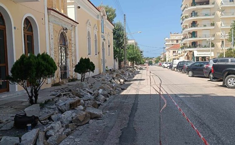 Πύργος: Προβλήματα στο έργο της ανάπλασης της 28ης Οκτωβρίου