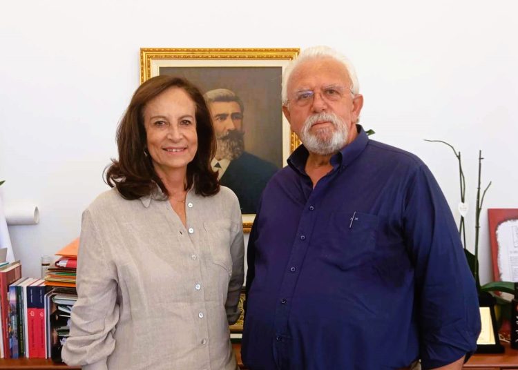 Συνάντηση Άννας Διαμαντοπούλου με Χρ. Χριστοδουλόπουλο