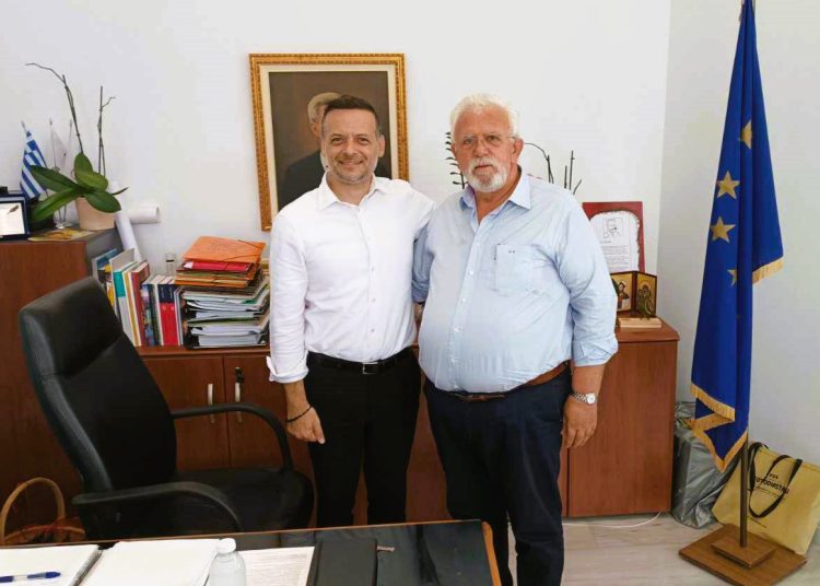 Ο υποψήφιος πρόεδρος ΠΑΣΟΚ & Δήμαρχος Αθηναίων Χ.Δούκας επισκέφθηκε τον Δήμαρχο Ήλιδας