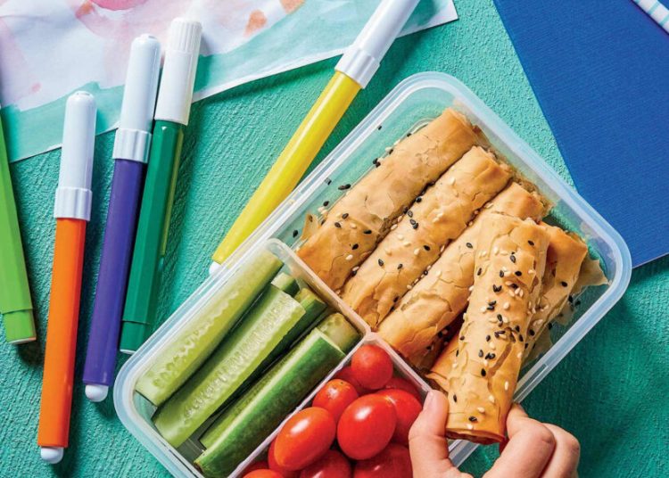 Ρολάκια με φύλλο κρούστας, λαχανικά και τυριά