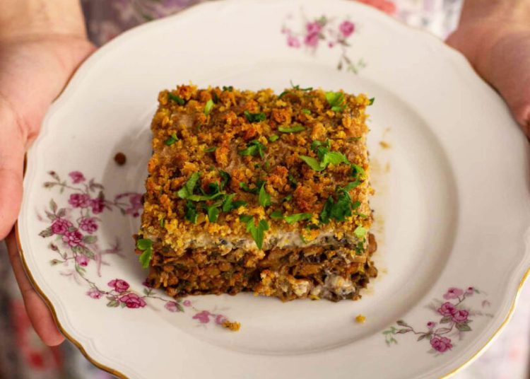 Vegan μουσακάς με μελιτζάνες και φακές