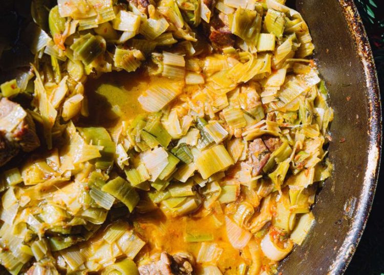 Χοιρινή πρασοτηγανιά