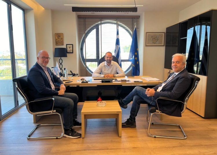 Συνάντηση Κ. Λεβέντη με Περιφερειάρχη Φαρμάκη & Αντιπερ. Επιχειρηματικότητας