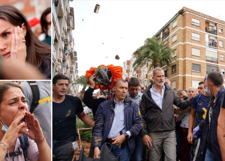 Πλημμύρες στην Ισπανία: Άγρια επίθεση σε Φελίπε, Λετίθια και Σάντσεθ, τους πέταξαν αντικείμενα και λάσπη στη Βαλένθια