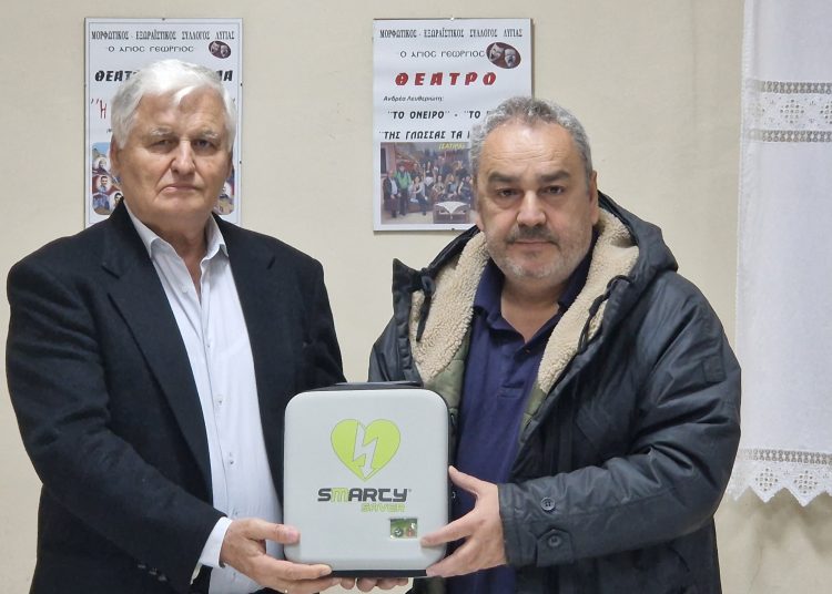 Δήμος Πηνειού: Παραχώρηση απινιδωτή τελευταίας τεχνολογίας στη Κοινότητα Λυγιάς