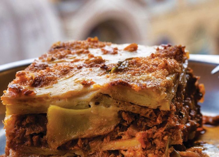 Ψευτομουσακάς με πατάτες, αγιορείτικος