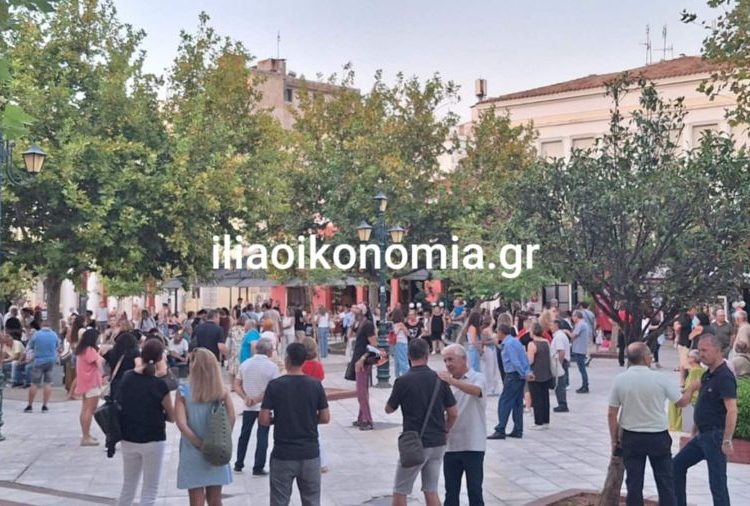 Πύργος: Με αρκετό κόσμο η συγκέντρωση για τα Τέμπη