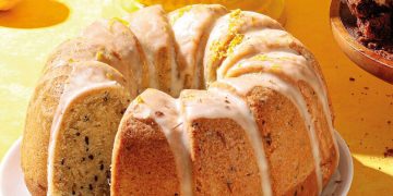 Κέικ λαδιού και γλάσο μαστίχας