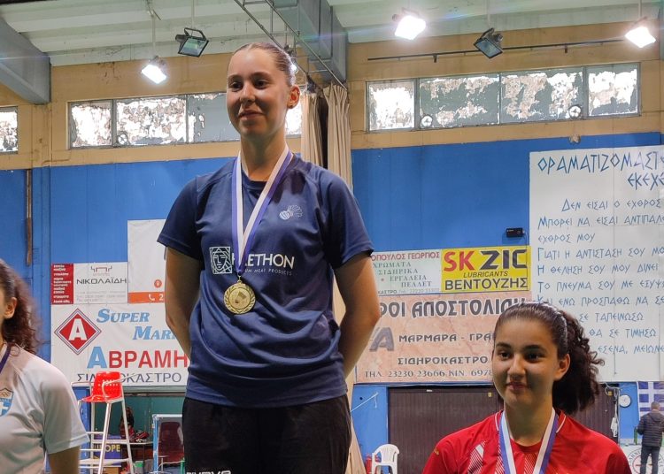 Φιλαθλητικός Πύργου: Μπαντμιντον-Στο βάθρο η Χαρά Βλαχαντώνη