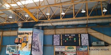 Κλειστό Γυμναστήριο Αμαλιάδας: Μπήκαν οι νέοι ηλεκτρονικοί πίνακες