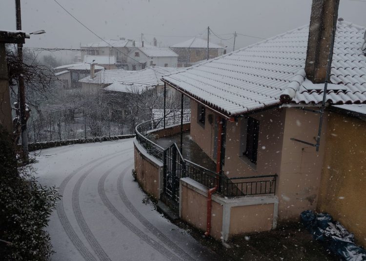 Στην κατάψυξη η χώρα-Χιονίζει στην Ορεινή Ηλεία-Κλειστά σχολεία μέχρι την Τρίτη