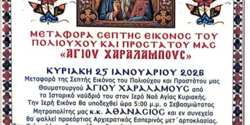 ΠΥΡΓΟΣ: Μεταφορά σεπτής εικόνας πολιούχου Αγίου Χαραλάμπους