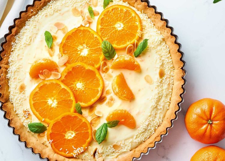 Τάρτα μανταρίνι με κρυμμένη σοκολάτα