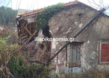 Κατάκολο: Ζημιές από την έντονη βροχόπτωση-Κάτοικοι βγήκαν από τα σπίτια τους λόγω επικίνδυνου βράχου