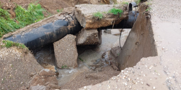 Για μέρες χωρίς νερό Πύργος και Αρχ. Ολυμπία από πολύ μεγάλη διπλή ζημιά στους αγωγούς από Ερύμανθο και Αύρα!