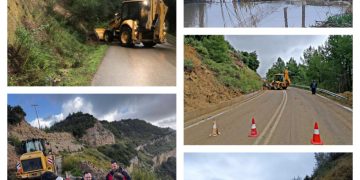 Παρεμβάσεις της ΠΕ Ηλείας σε πληγείσες περιοχές από την κακοκαιρία