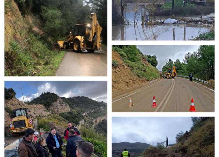 Παρεμβάσεις της ΠΕ Ηλείας σε πληγείσες περιοχές από την κακοκαιρία