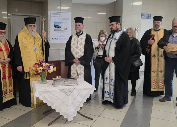 Μεταφορά της Δεξιάς Χειρός του Αγίου Σπυρίδωνος, από την Κέρκυρα, στο Νοσηλευτικό Ίδρυμα Πύργου “Ανδρέας Παπανδρέου”.