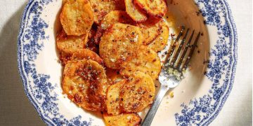 Πατάτες με μουστάρδα, μέλι και ταχίνι