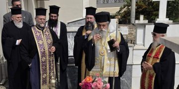 ΑΡΧΙΕΡΑΤΙΚΟ ΤΡΙΣΑΓΙΟ ΥΠΕΡ ΑΝΑΠΑΥΣΕΩΣ ΤΩΝ ΜΑΚΑΡΙΣΤΩΝ ΜΗΤΡΟΠΟΛΙΤΩΝ ΗΛΕΙΑΣ ΚΥΡΟΥ ΓΕΡΜΑΝΟΥ ΓΚΟΥΜΑ ΚΑΙ ΚΥΡΟΥ ΓΕΡΜΑΝΟΥ ΠΑΡΑΣΚΕΥΟΠΟΥΛΟΥ