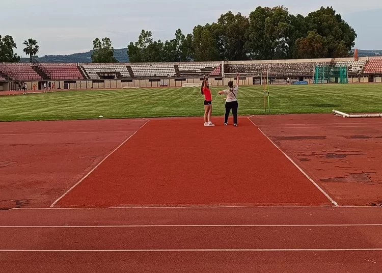 Εργασίες αναβάθμισης των εγκαταστάσεων στίβου στο Δημοτικό Στάδιο Πύργου